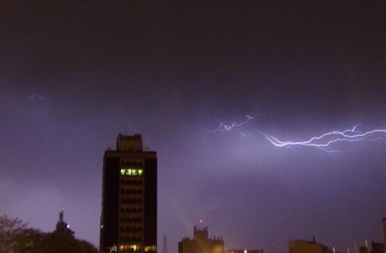 Los cordobeses mostraron la tormenta en las redes