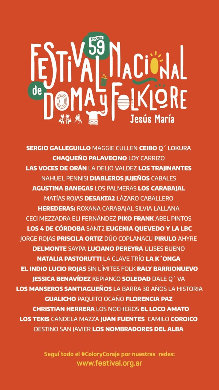 Los cuarteteros que formarán parte del Festival de Doma Folklore de Jesús María 2025