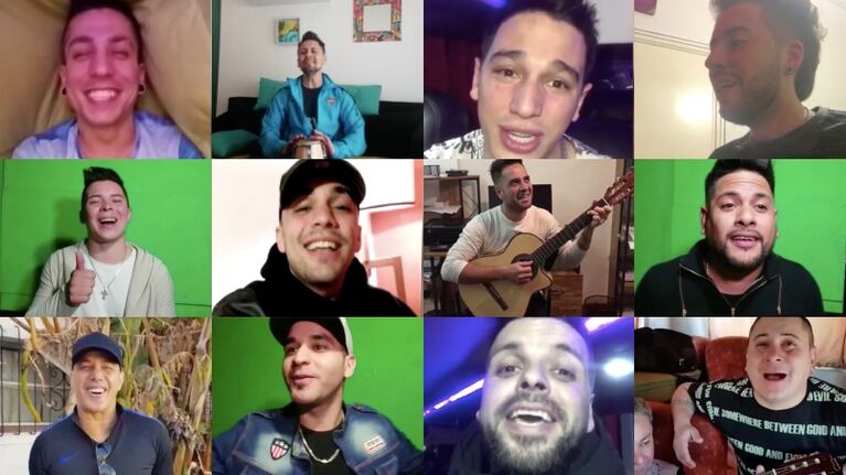 Los cuarteteros se unieron para regalarle canciones infantiles a los chicos en su día.