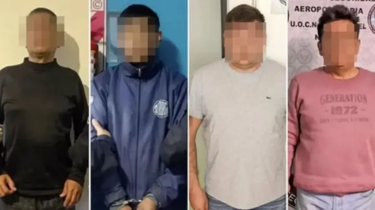 Los cuatro detenidos por ser parte de la red de trata en Salta.