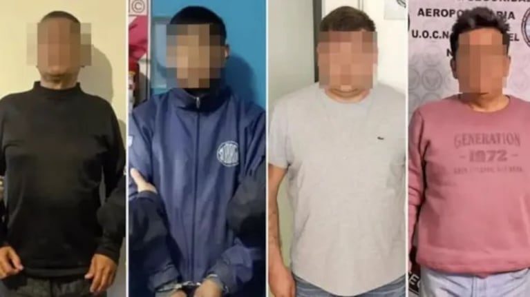 Los cuatro detenidos por ser parte de la red de trata en Salta.