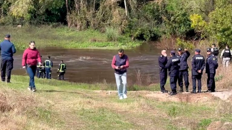 Los cuerpos fueron encontrados en el arroyo Don Esteban. Foto: El Telégrafo.
