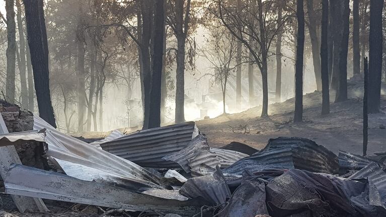 Los daños en Potrerillo, casi totales.