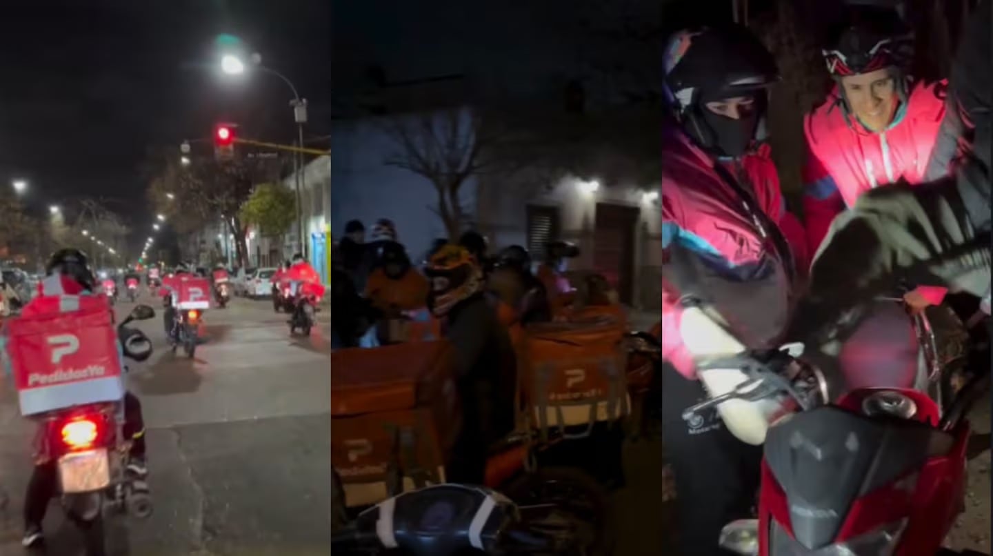 Los deliverys se organizaron para recuperar la moto.