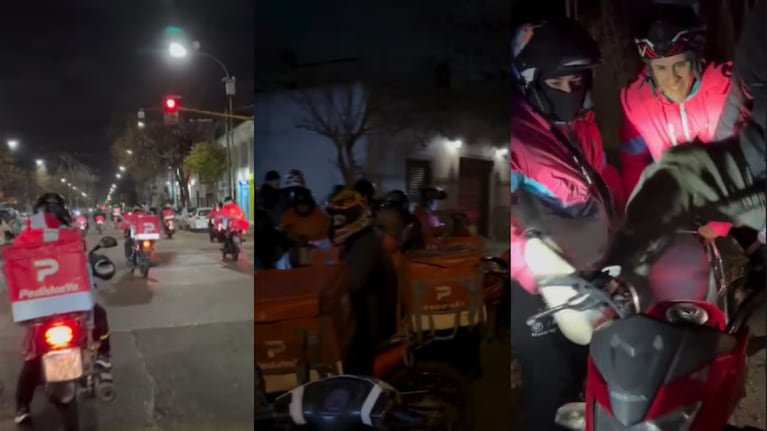 Los deliverys se organizaron para recuperar la moto.