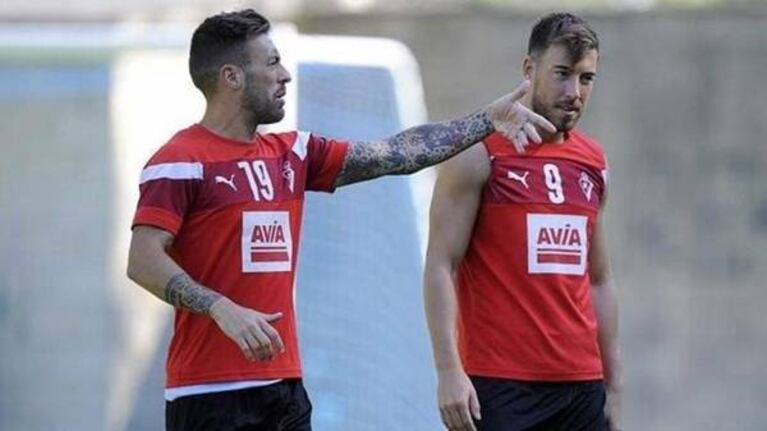 Los dos jugadores del Eibar que protagonizaron el video.