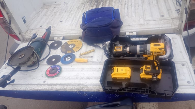 Los elementos secuestrados durante el arresto.