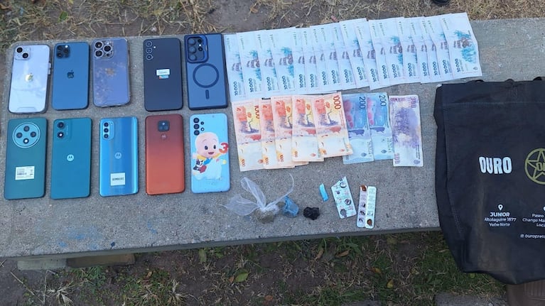 Los elementos secuestrados en el operativo en Bajo Pueyrredón.