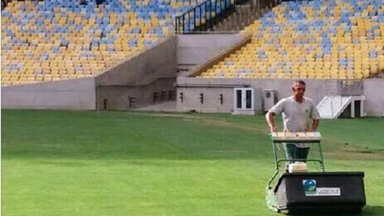 Los empleados trabajaron a contrarreloj en el Maracaná.