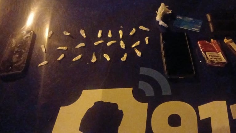 Los envoltorios secuestrados durante el procedimiento.