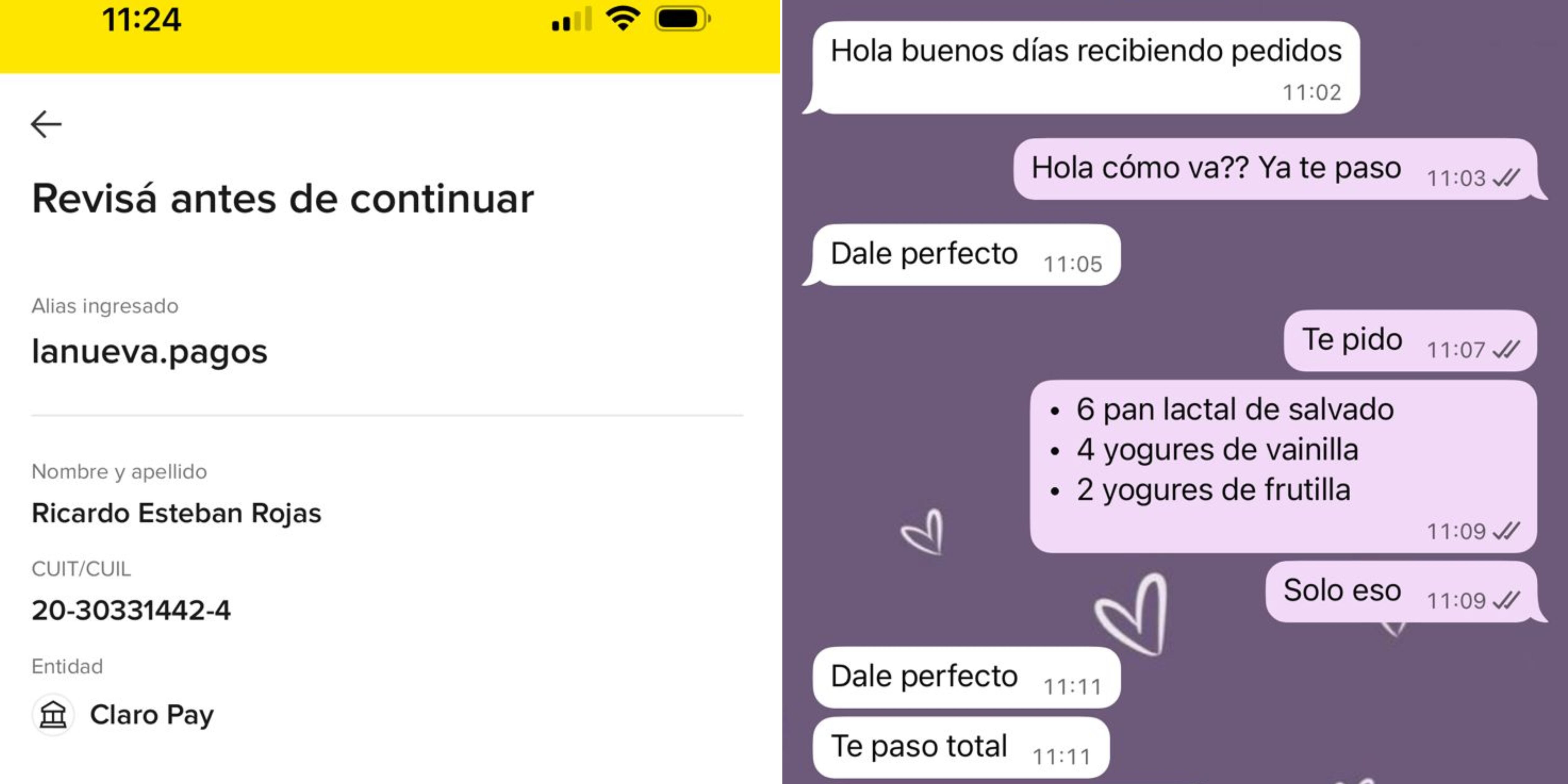 Los estafadores dejaron datos con los que pudieron identificarlos.