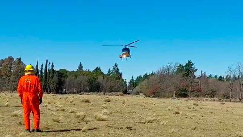 Los estudiantes varados fueron rescatados con helicópteros de la Provincia.