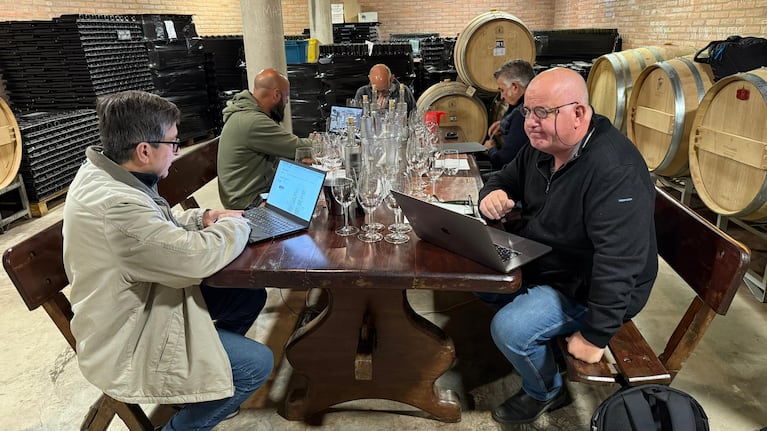 Los expertos internacionales realizaron una cata a ciegas de numerosos vinos de Córdoba.