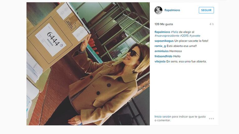 Los famosos compartieron la votación en las redes sociales.