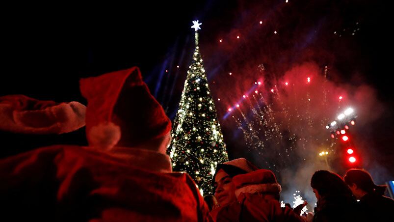 Los festejos en El Líbano. Foto: AP.