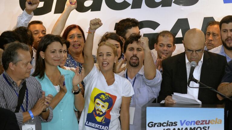 Los festejos encabezados por la esposa de Leopoldo López.
