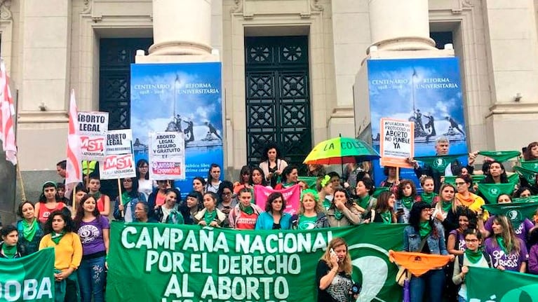 Los grupos identificados con el "pañuelo verde" celebraron el fallo del TSJ.