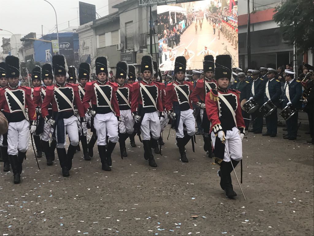 Los habitantes de Bell Ville disfrutaron del desfile cívico militar.