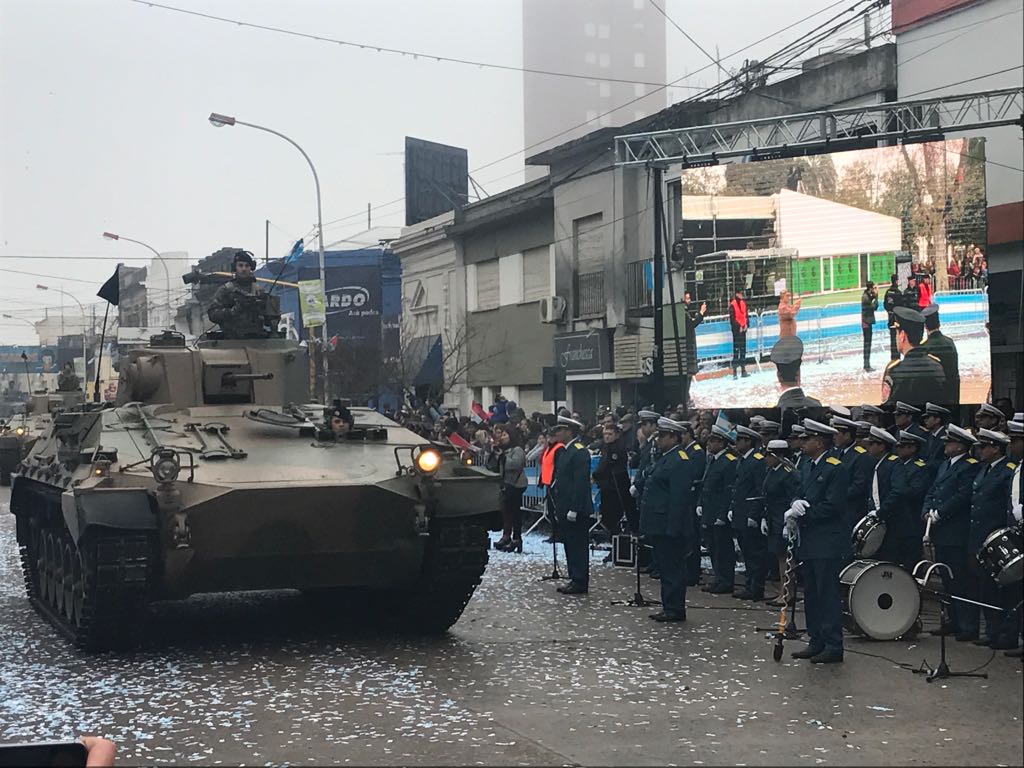 Los habitantes de Bell Ville disfrutaron del desfile cívico militar.