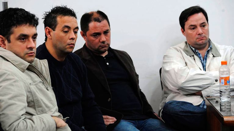 Los hermanos Lanatta y Schillaci, durante el juicio por el triple crimen de General Rodríguez.