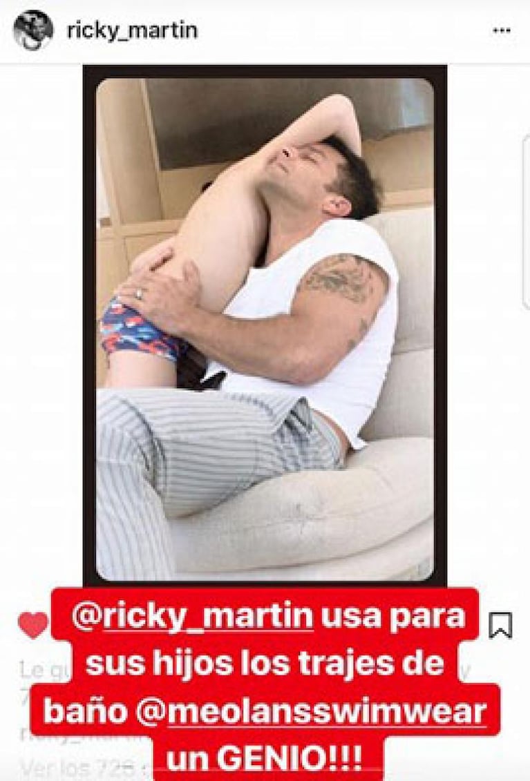 Los hijos de Ricky Martin usan las mallas de Meolans