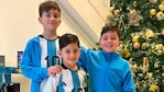 Los hijos del 10 son fanáticos de la Selección.