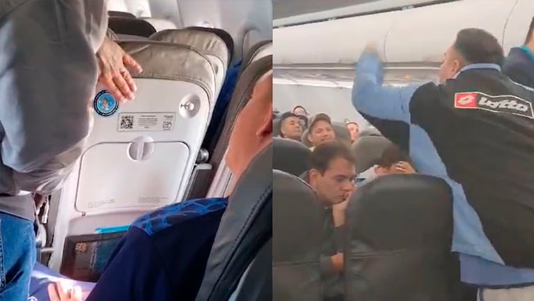 Los hinchas de Belgrano y Talleres se encontraron en un vuelo a Ecuador.