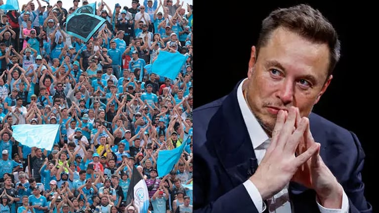 Los hinchas de Belgrano y un pedido a Elon Musk.