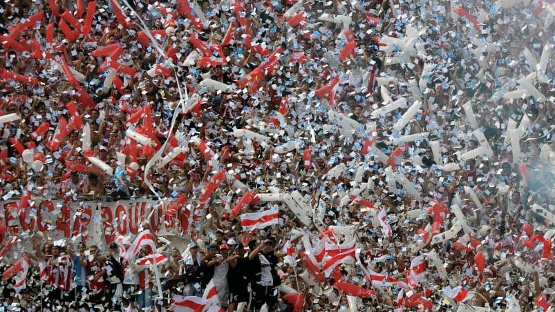 Los hinchas de River crearon un marco espectacular.