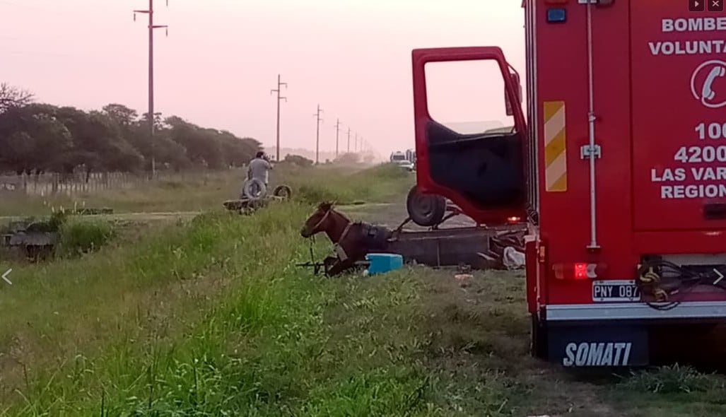 Los hombres murieron y el caballo fue sacrificado.