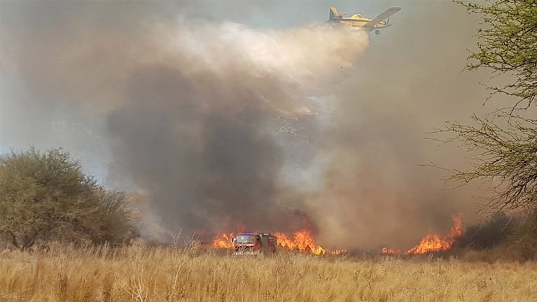 Los incendios siguen generando daños en las sierras de Córdoba.