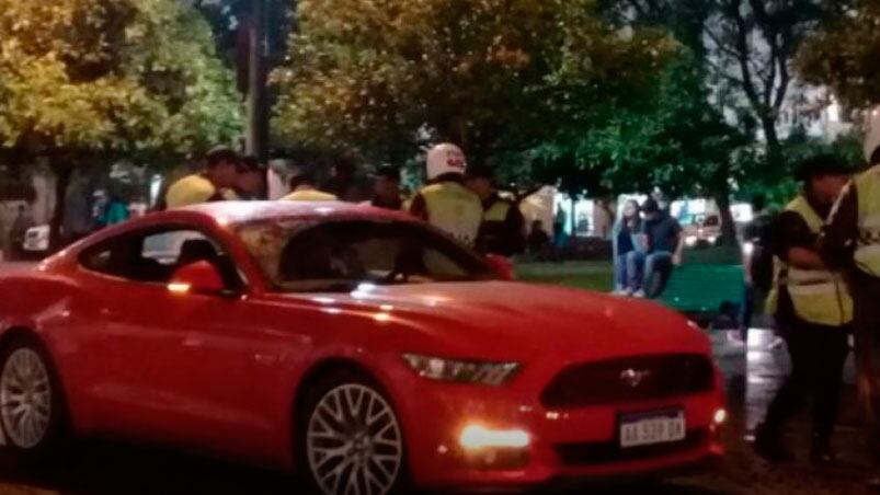 Los inspectores secuestraron el  Ford Mustang, en Salta.