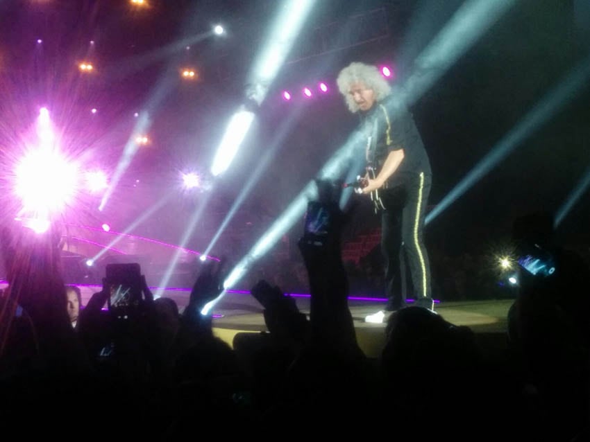 Los integrantes de Queen y Adam Lambert dieron un show para el recuerdo. Foto: Silvia Pérez Ruiz / ElDoce.tv.