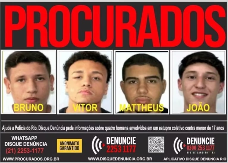 Los jóvenes buscados por abuso sexual.