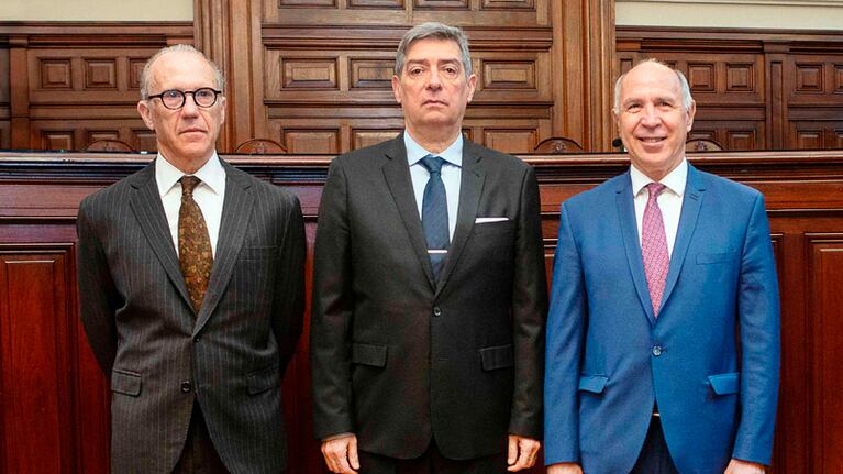 Los jueces de la Corte Suprema, Carlos Rosenkrantz, Horacio Rosatti y Ricardo Lorenzetti.