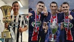 Los jugadores argentinos posan con la Copa luego del partido.