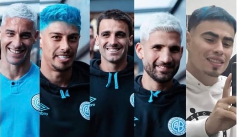 Los jugadores de Belgrano que se cambiaron el look para cumplir una promesa.