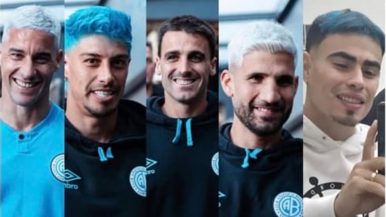 Los jugadores de Belgrano que se cambiaron el look para cumplir una promesa.
