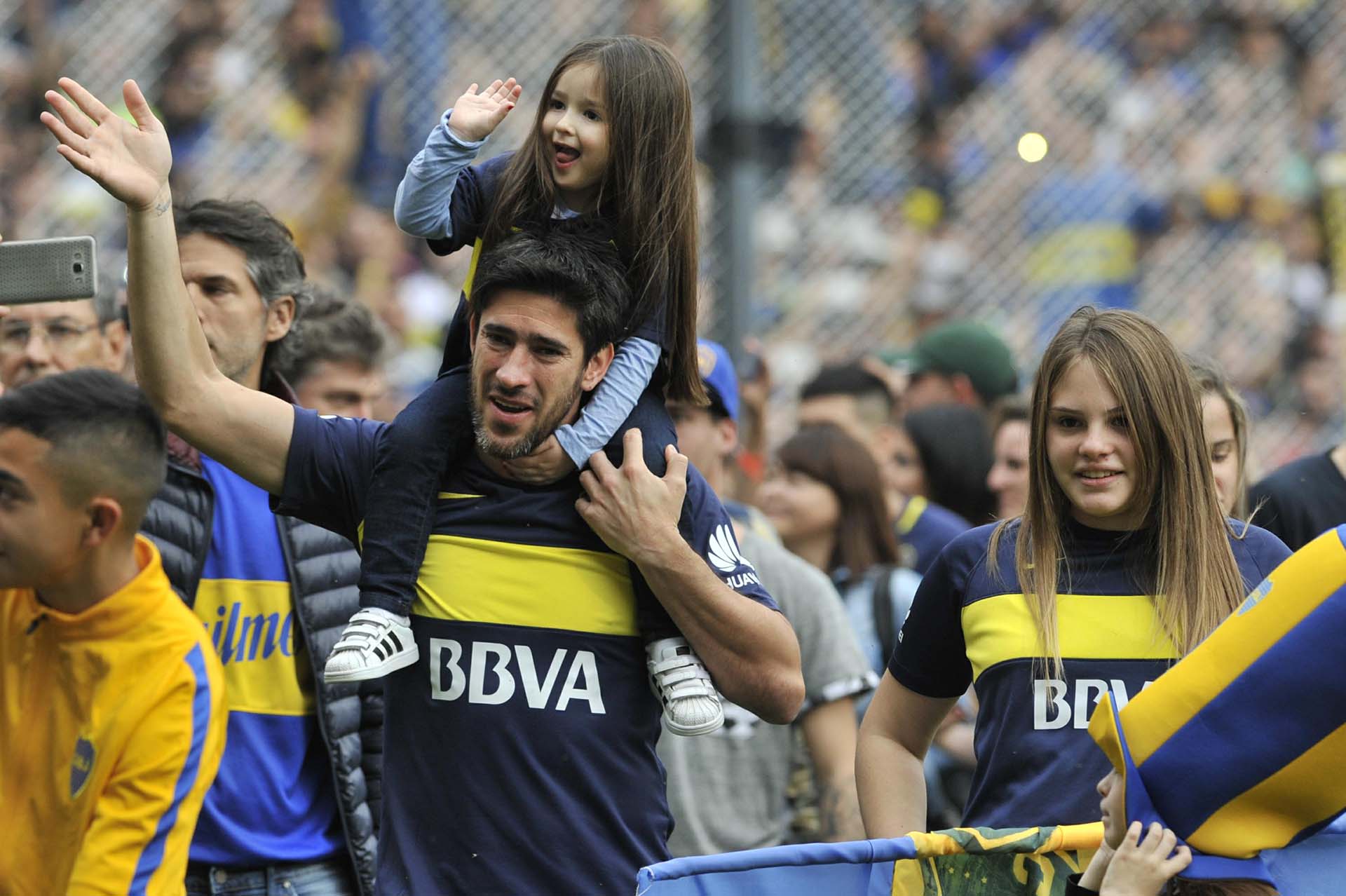 Los jugadores de Boca festejaron el título junto a sus familias. Foto: Infobae.