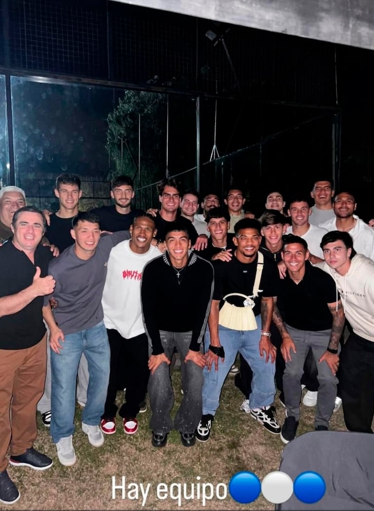 Los jugadores de Talleres que estuvieron de festejos antes del clásico con Belgrano.