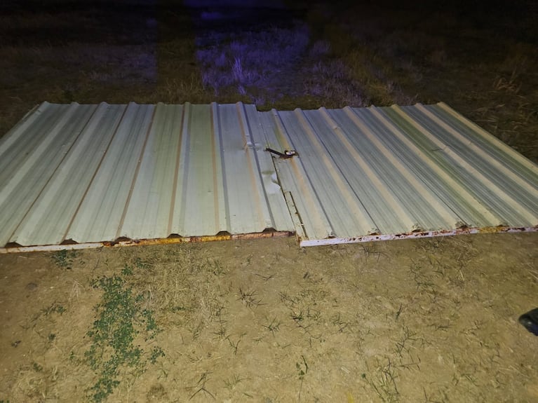 Los ladrones fueron vistos robando un portón.