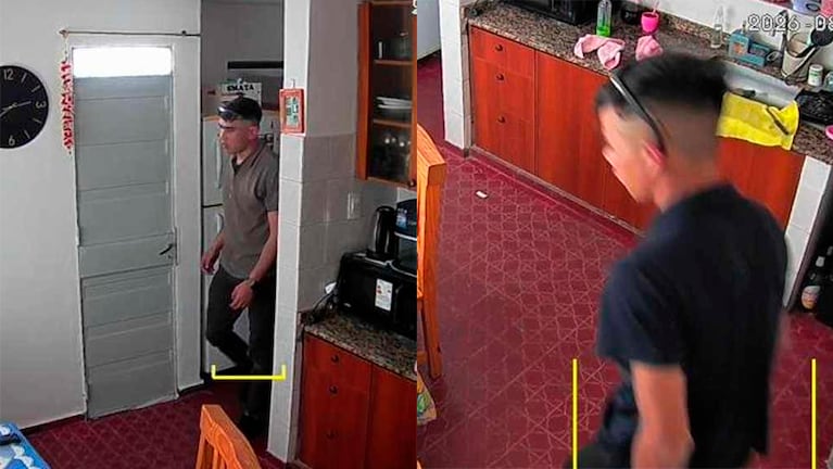 Los ladrones quedaron filmados por una cámara de seguridad.