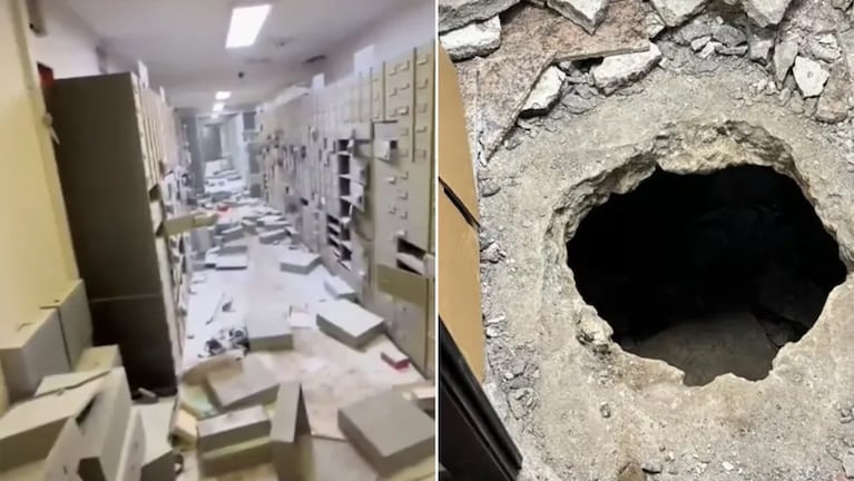 Los ladrones tomaron rehenes y vaciaron la bóveda de seguridad en un banco de Nápoles.