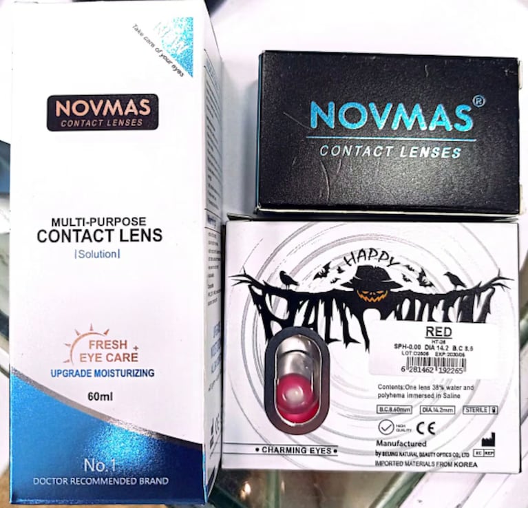 Los lentes de contacto de Nomvas fueron sacados de circulación.