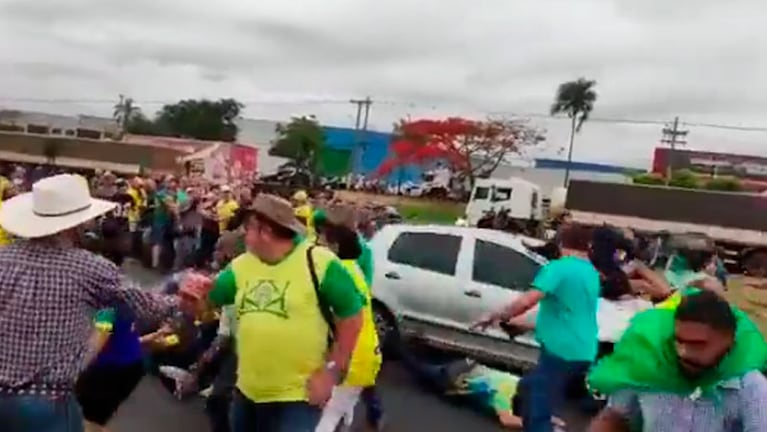 Los manifestantes fueron atropellados en una ruta de San Pablo.