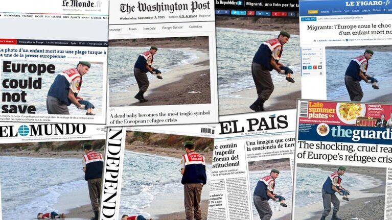Los medios de todo el mundo llevan la foto del niño en la tapa.