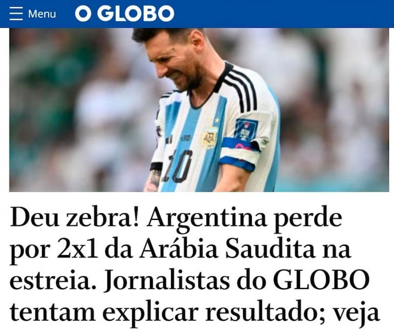 Los medios del mundo, lapidarios tras la derrota de Argentina frente a Arabia Saudita