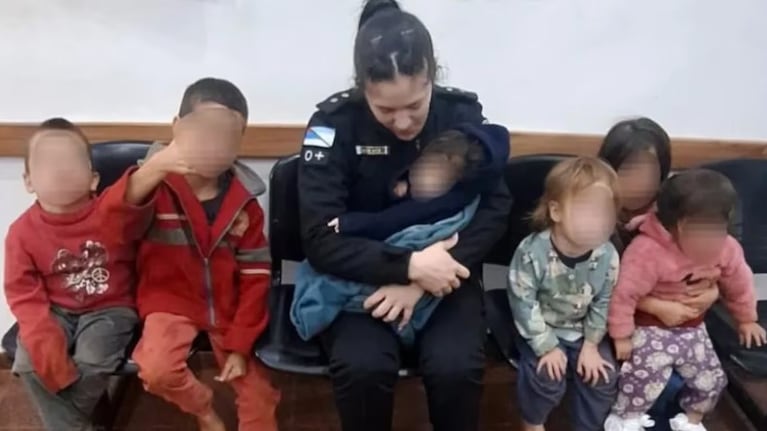 Los menores fueron entregados a su mamá.