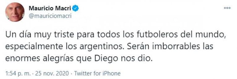 Los mensajes de Alberto Fernández, Cristina Kirchner y Macri por la muerte de Maradona