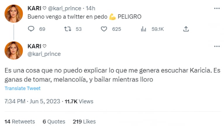 Los mensajes de Karina La Princesita que alarmaron a sus fanáticos